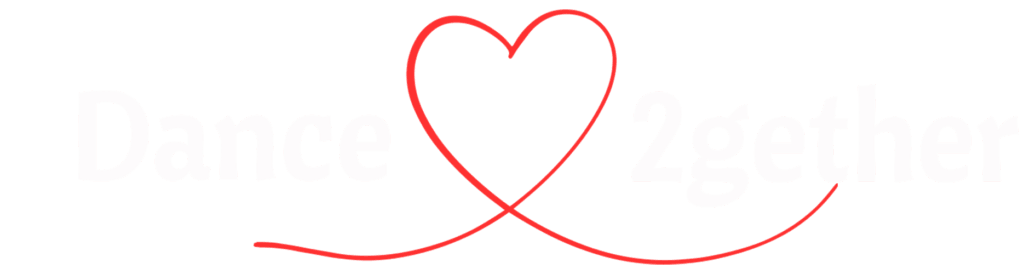 Dance2gether logo in witte letters